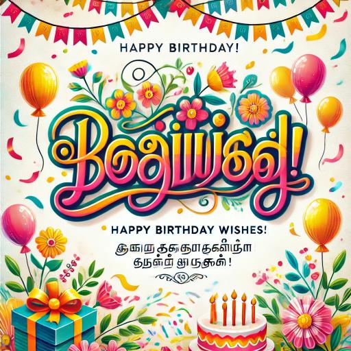 Happy Birthday Wishes in Tamil