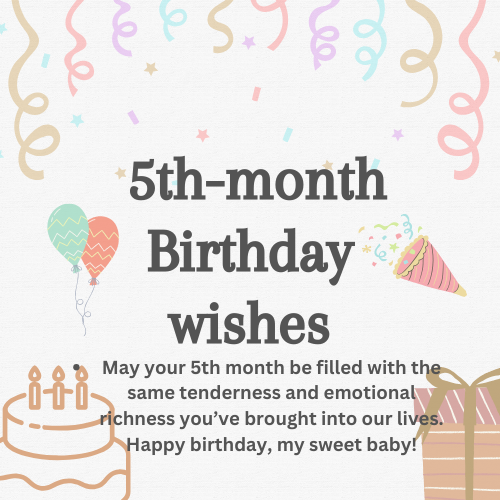 Happy 5th-month birthday wishes for baby