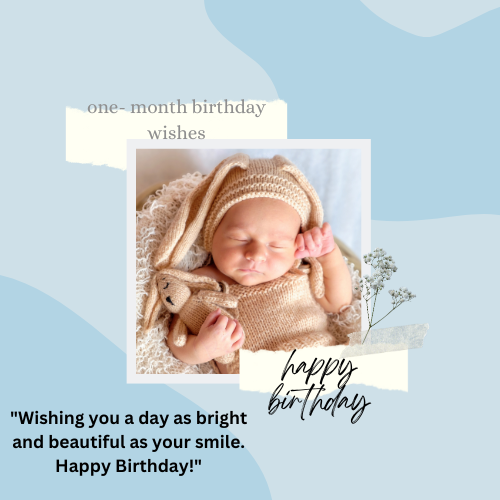 Happy birthday for 1-month baby