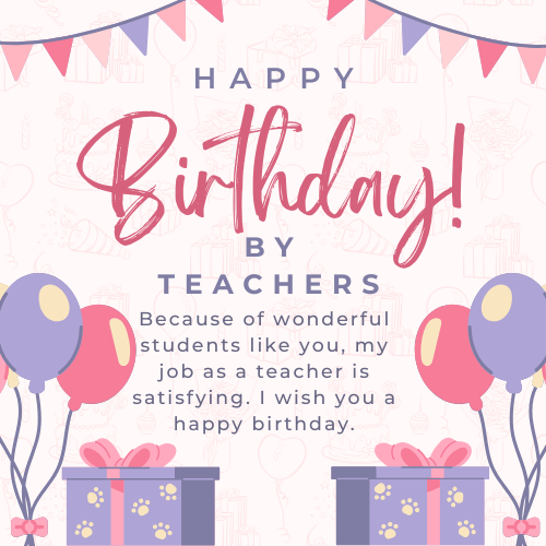 Happy birthday by teachers