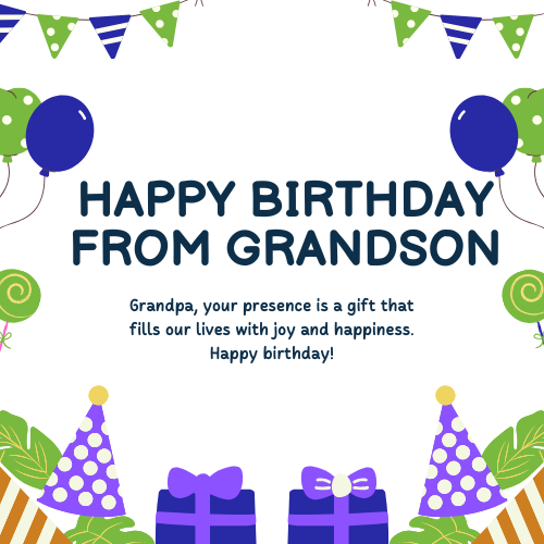 happy birhday wishes from Grandson