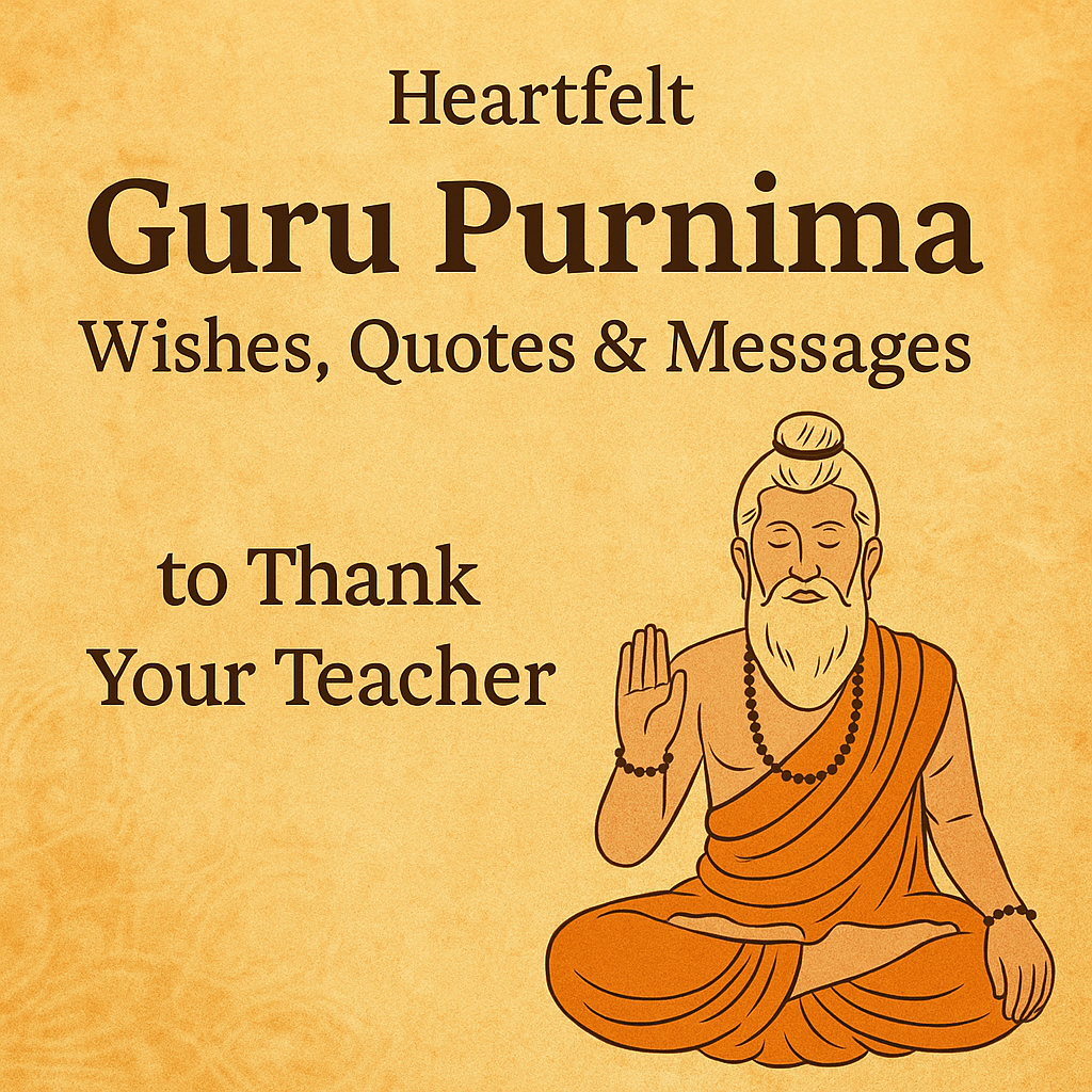 Guru Purnima wishes, guru quotes in Hindi, thank you teacher messages, spiritual guru status Meta Description: Express gratitude with these beautiful Guru Purnima wishes, inspiring quotes, and touching messages for your mentors and spiritual guides.
