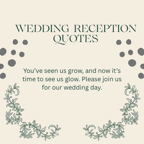 wedding reception quotes
